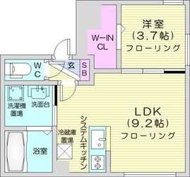 SERAM北9条の物件間取画像